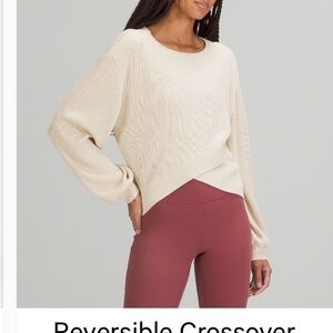 Lululemon Athletica Cream Crew Neck Sweater